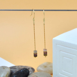 Boucles d'oreilles Line Tourmaline